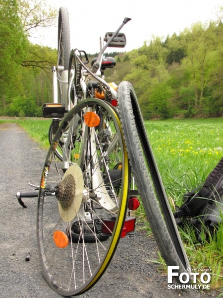 Fahrradpanne am Maiausflug